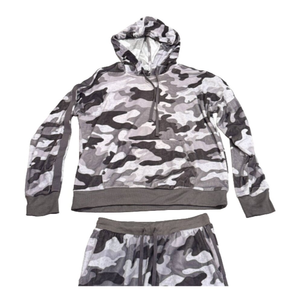 DKNY Super Soft Gray Camo Jogger Set - Picture 3 of 5
